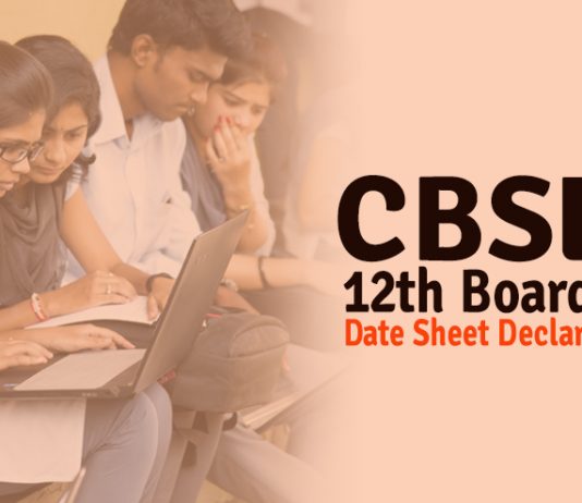 CBSE Class XII Board Exam Datesheet