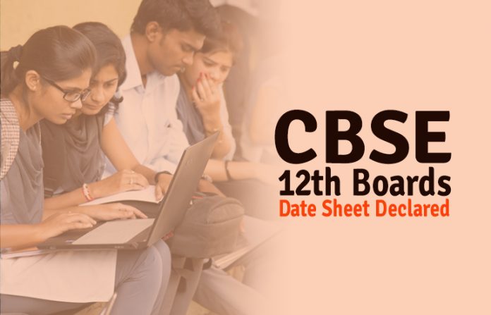 CBSE Class XII Board Exam Datesheet